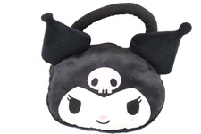 Plush Hello Kitty Sanrio Soft Purse with Zipper Kuromi Handbag Face Shaped Small