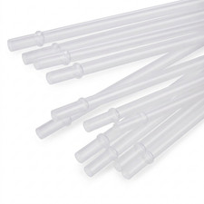 100 Pcs 9" Clear Reusable Plastic Straws, Individually Wrapped , BPA Free