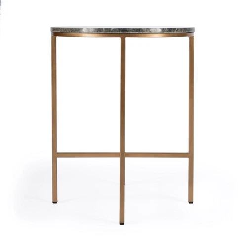 Butler Specialty Caty Gray And Gold  Marble End Table - Picture 3 of 7