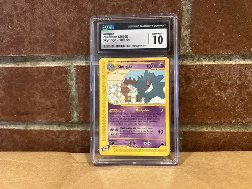 Pokemon 2003 Skyridge TCG Gengar Card #10/144 CGC 10