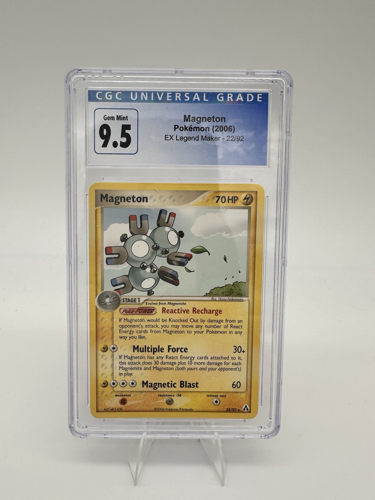 Magneton 22/92 Legend Maker Regular CGC 10 Old Label Pokemon