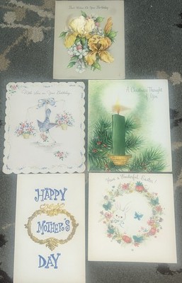 Lot Of 5 Vintage Hallmark Cards For Special Occasions Greeting Cards