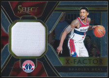 2018-19 Panini Select X-Factor Bradley Beal Game-Worn Jersey Insert Card #XF-BBL