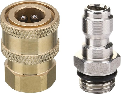 #ad #ad Durable 5000 PSI Pressure Washer Quick Disconnect Kit 1 4 Inch Brass amp; Steel $17.99
