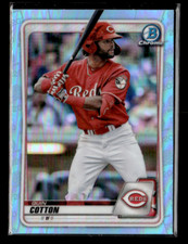 2020 Bowman Draft #BD-104 Quin Cotton Chrome Sky Blue Refractor