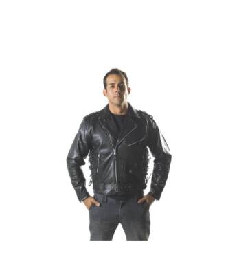 Jacke Pelz Mann Bronx Biker Jacke Osx Rock Mod. 118E