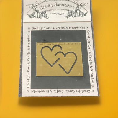 New Lasting Impressions  heart  B 240 Embossing Stencil Brass Template 1995