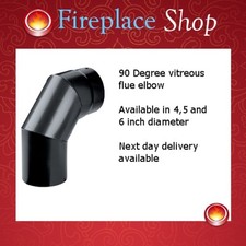 125mm & 150mm elbows for wood burner stove flue pipe 4 inch 5 inch 6" matt black
