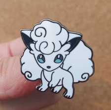 White Vulpix Pokémon Enamel Pin – Metal