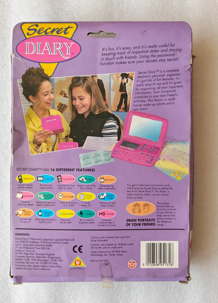 Vintage 1995 Secret Diary Bluetech Electronic Organizer by