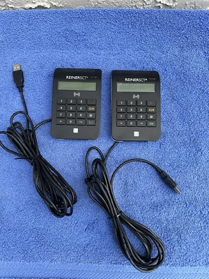 (2) ReinerSCT cyberJack RFID Standard Smart Card Reader Parts Repair
