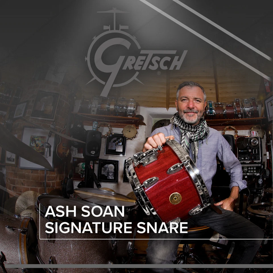 Gretsch ASH SOAN SIGNATURE SNARE Drum 12x7" Zoll USA Custom / Rullante