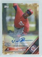 VICTOR ROBLES 2016 TOPPS PRO DEBUT GOLD PROSPECT AUTO #D /50