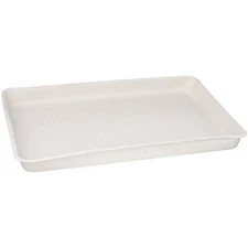 StrongHolder Molded Fiber Tug Flat Tray Beige 12" L x 9" W x 1" D | 250/Case