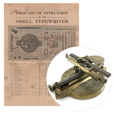 Odell No 2, 3, 4, 5 Typewriter Instruction Manual Card User Repro Antique Guide