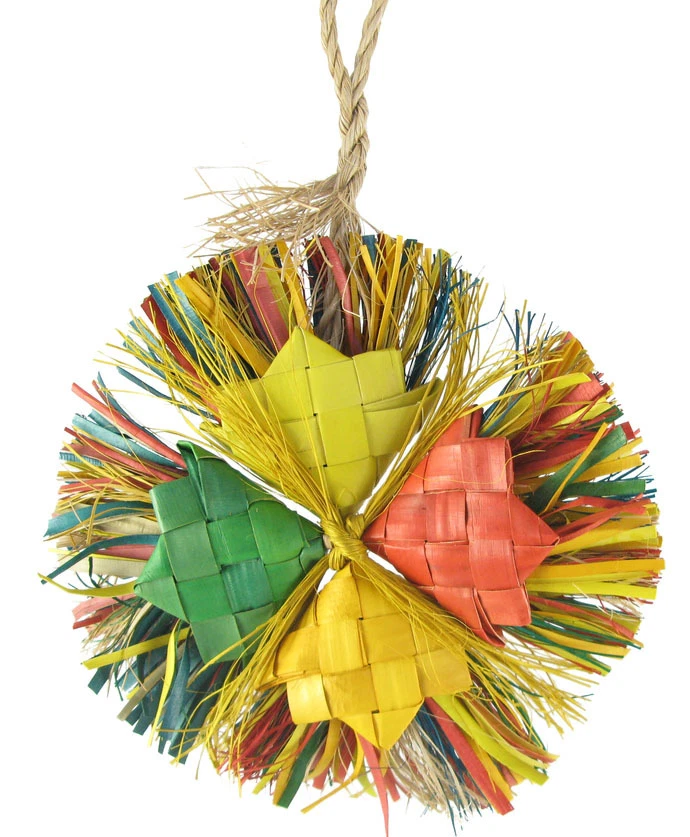 PLANET PLEASURES 03394 Small Happy Holly Bird Toy Cage Toys Cages Foraging Chew Shredder Parrot