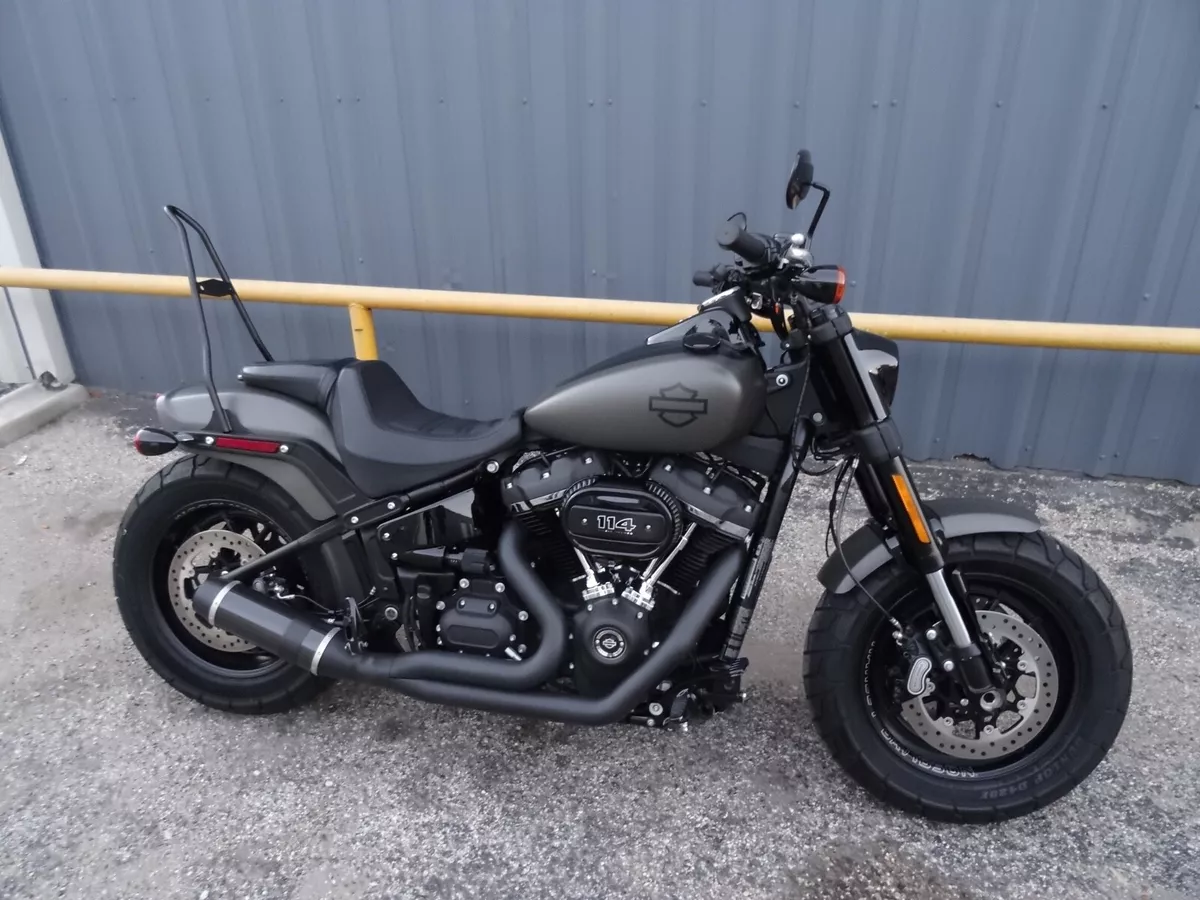 HARLEY DAVIDSON 2018 2021 FAT BOB SISSY BAR W PAD MOUNT