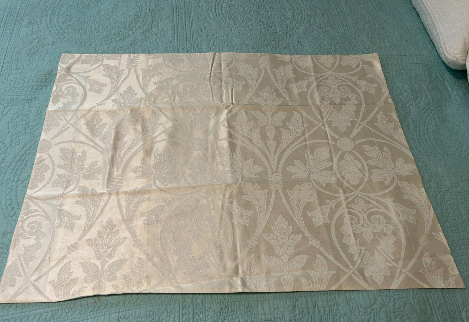 Piu belle Portugal Queen Luxury Duvet Cover Set Jacquard Damask Cream/Ivory