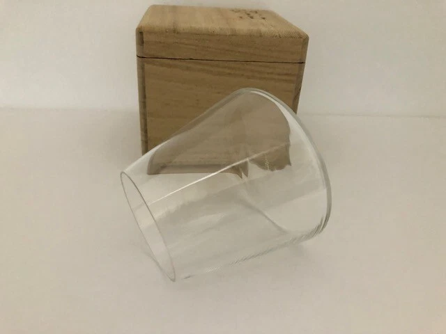 Rare style Japanese Crystal cup  Glass Fuji Mountain w/box Made in Japan - Image 4 of 4