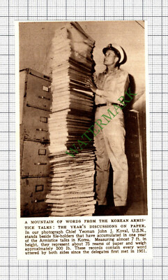 C8103) Chief Yeoman John J Koval Korean Armistice Korea - 1952 Small Cutting