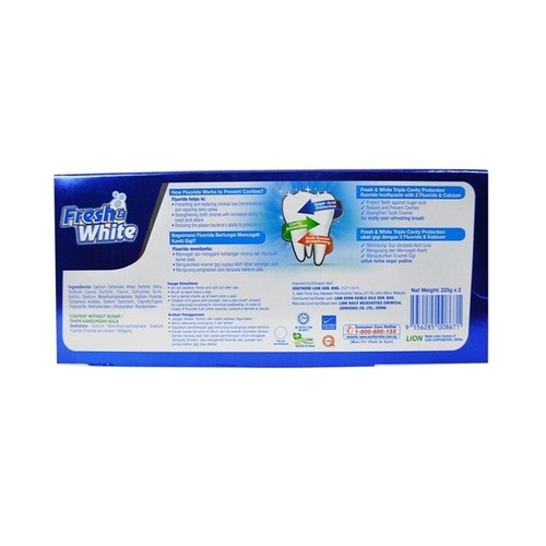 Fresh & White Toothpaste Extra Cool Mint Super Value Pack 225g x 2s - Picture 2 of 4