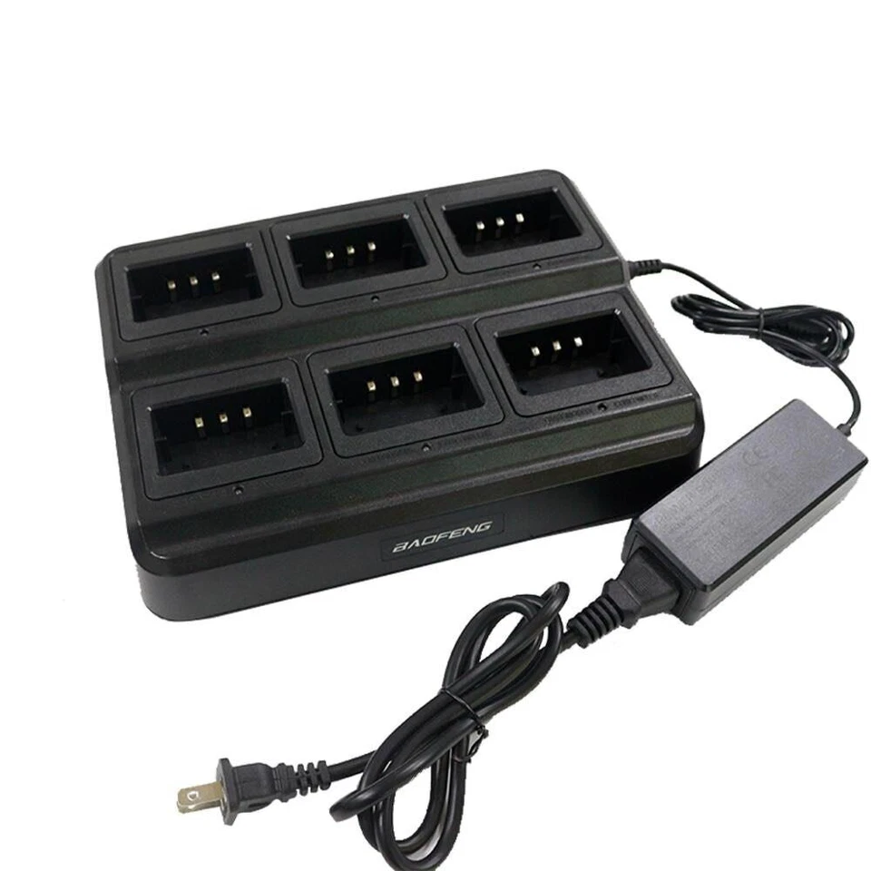 BAOFENG 6 Way Desk Charger Base Plug Adapter Rapid Power Supply for UV-5R F8 LOT - Image 4 of 4