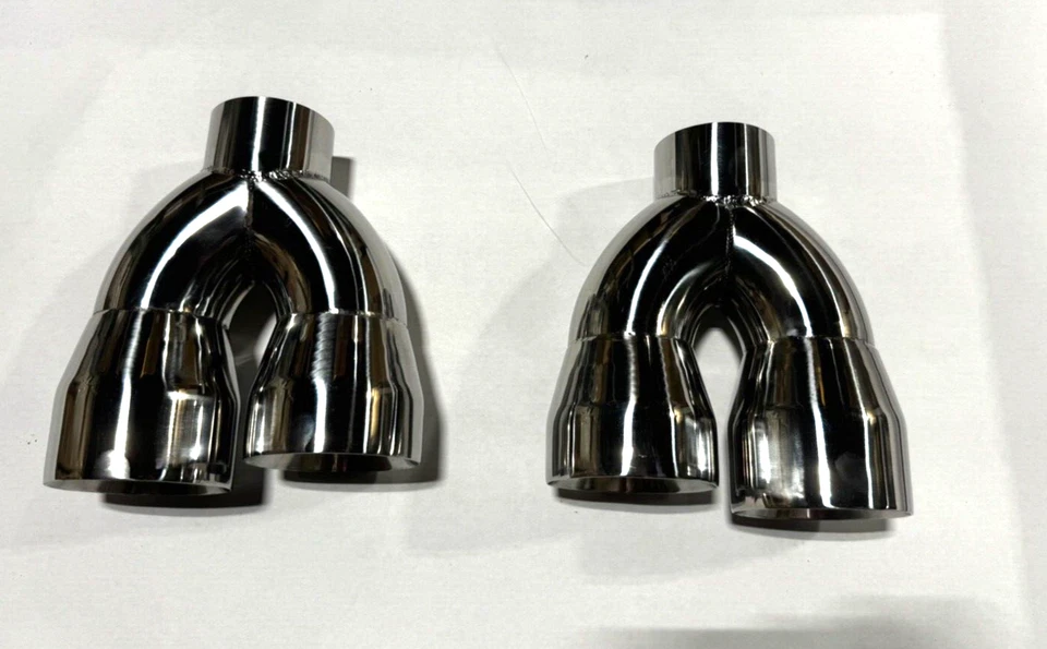 Puntas de escape dobles de acero inoxidable escalonadas cuádruples de 4" para Acura TL 2004-2014 Foto 2 de 4