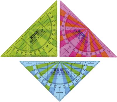 KUM  208.13.29 Geometriedreieck SOFTIE FLEX 16 cm flexibel sortiert