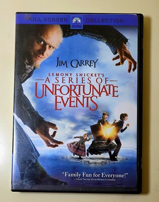 A Series of Unfortunate Events (2004) DVD Jim Carrey Full Screen Free Shipping