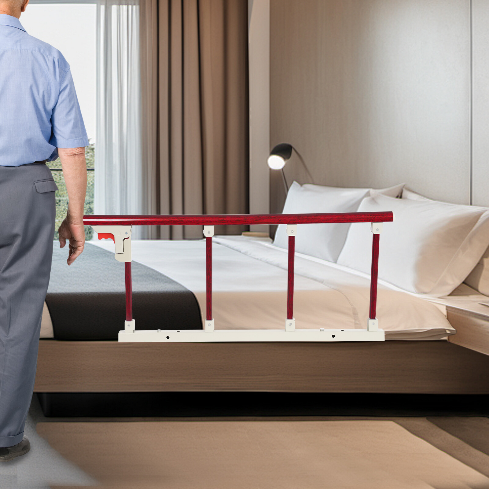 Elderly Bed Rail Safety Bed Guard Adults Assist Handle for Home Care/Hospital