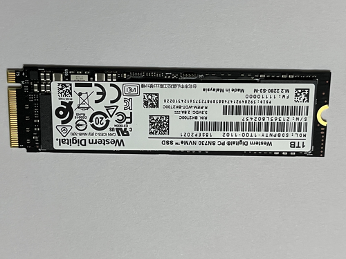 Western Digital 1TB SSD PC SN730 NVMe PCIe Gen3 x4 M.2 2280 SDBPNTY-1T00-1102 - Afbeelding 4 van 8