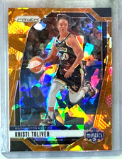 Kristi Toliver 2024 Panini Prizm WNBA Orange Cracked Ice Prizm Card-#12 Mystics