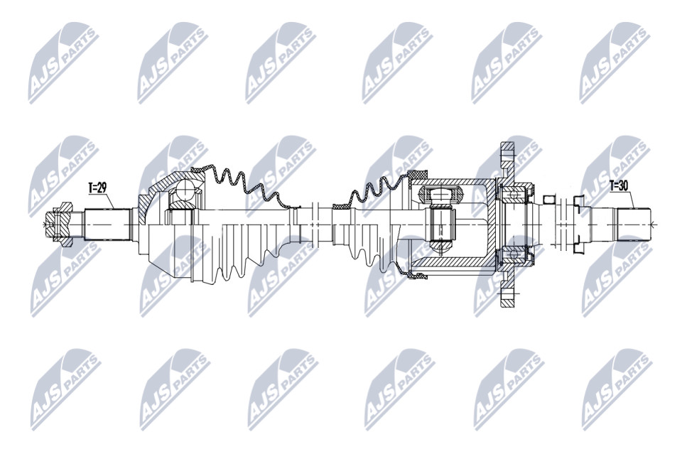 Nty Driveshaft For Nissan X-Trail 2.0Dci T31 07- /Front,Right - Image 7