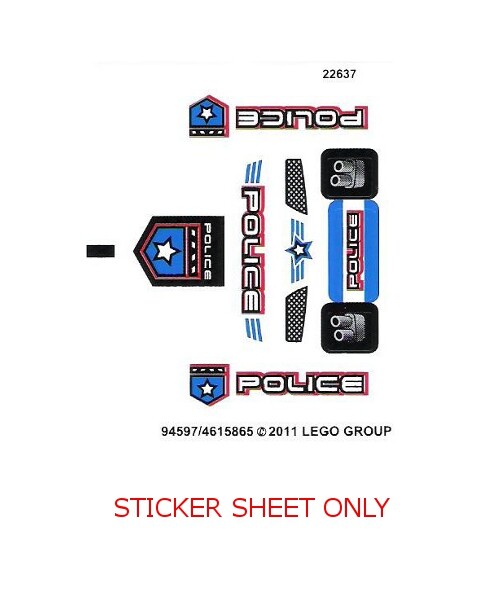 LEGO 8301 Racers Tiny Turbos Urban Enforcer STICKER SHEET eBay