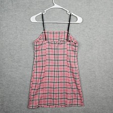 Urban Outfitters Pink Plaid Sleeveless Mini Size XS Dress