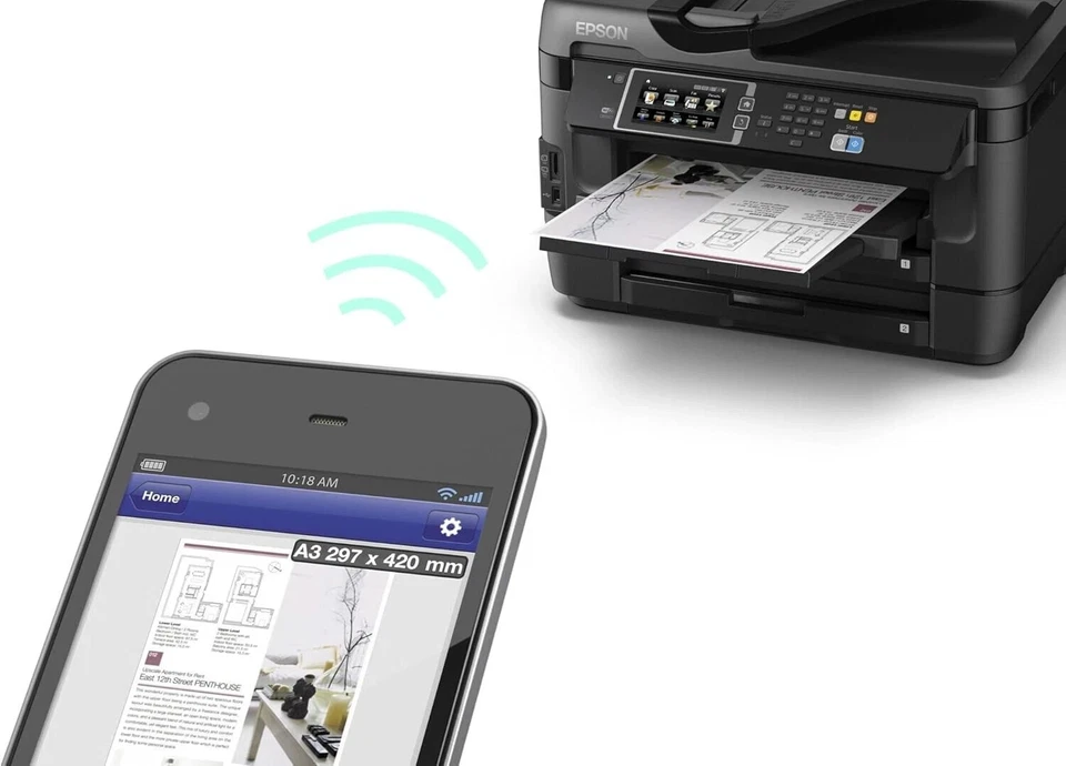 Epson WF-7620DTWF Workforce Multifunzione A3+ fronte e retro Ink-Jet a Colori - Immagine 4 di 4