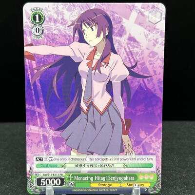 Menacing Hitagi Senjyogahara BM/S15-E111 PR Bakemonogatari Weiss Schwarz Card