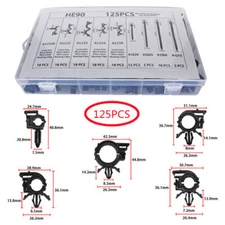 125Pcs Car Body Wiring Harness Clips Fastener Wire Loom Routing Cable Ties Strip