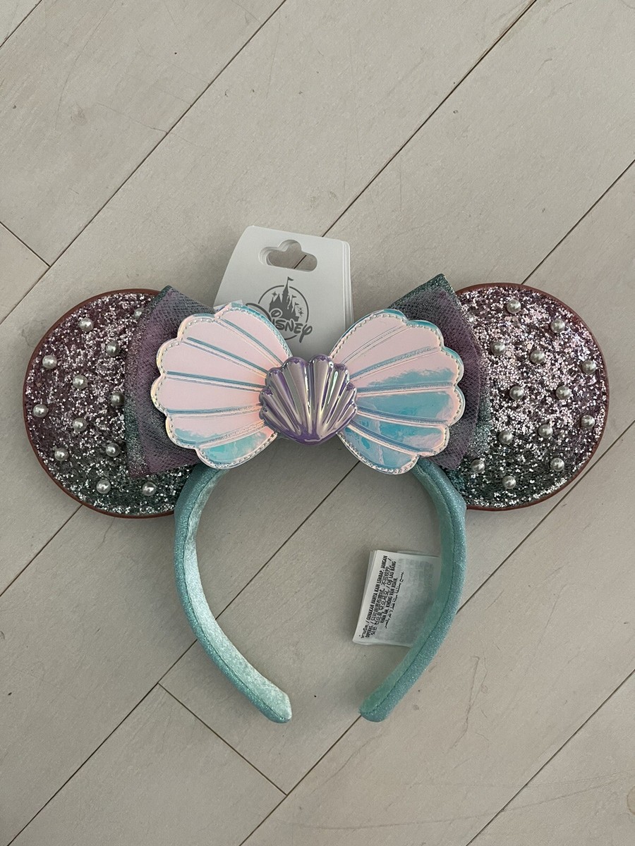 Disney Parks The Little Mermaid Ariel  2022 Minnie Mouse Bow Ear Headband NWT Disney Parks The Little Mermaid Princess Ariel Minnie Mouse  main image 2