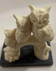 Vintage Carved Owls Figurine Sculpture Alabaster Resin A Santini  Italy 5” — photo 5