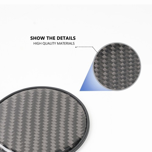 2X Black Carbon Fiber Cup Holder Pad NonSlip Water Cup Slot Mat Car