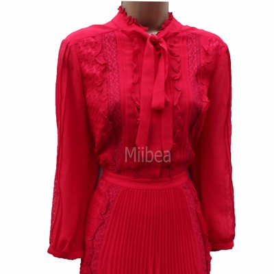 fitted lace wedding dress Karen Millen red satin mini dress – The Frockery main image 1