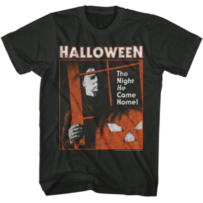Halloween Horror Movie Pumpkin Boogie Man The Night He Came Home Men's T Shirt