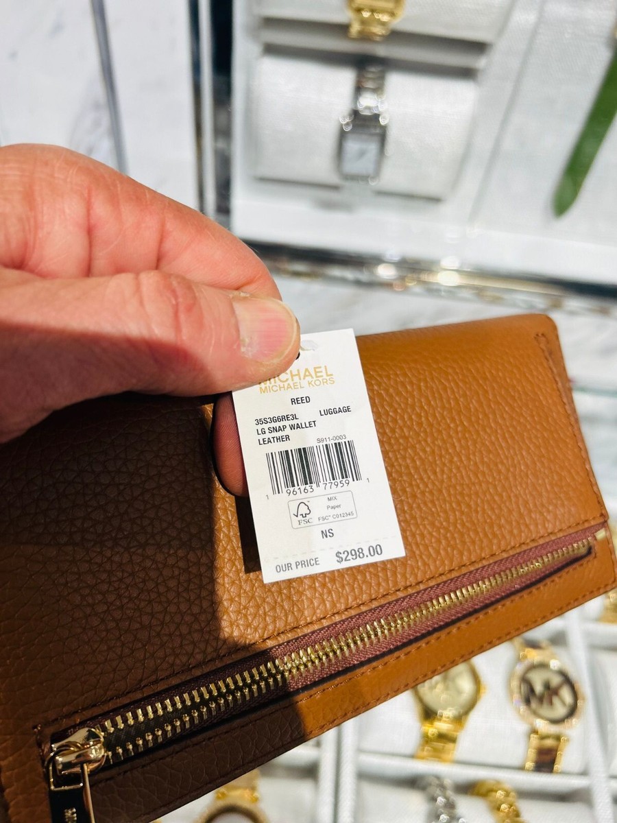 Michael Kors Reed Large Snap Flat Wallet Credit Card ID