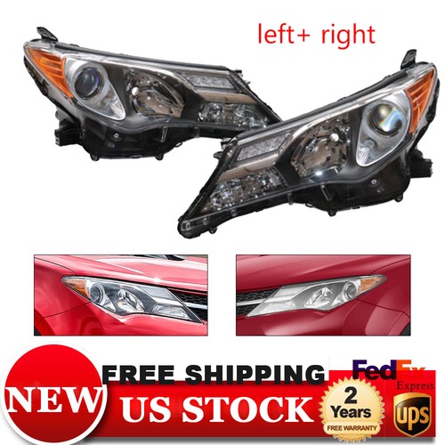For 2013 2014 2015 Toyota RAV4 RAV4 Headlights Headlamps Pair Left