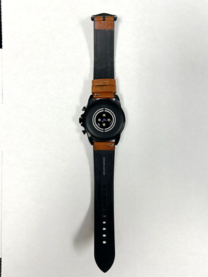 Fossil Gen 6 44mm Black Stainless Steel Case with Brown