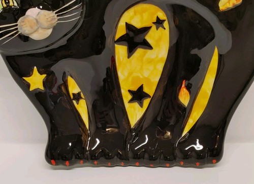 Black Cat Halloween Dish Susan Winget Certified International Ceramic - Picture 4 of 14