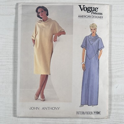 Vogue Schnittmuster 1134 Misses Kleid John Anthony Größe 14 U/C FF
