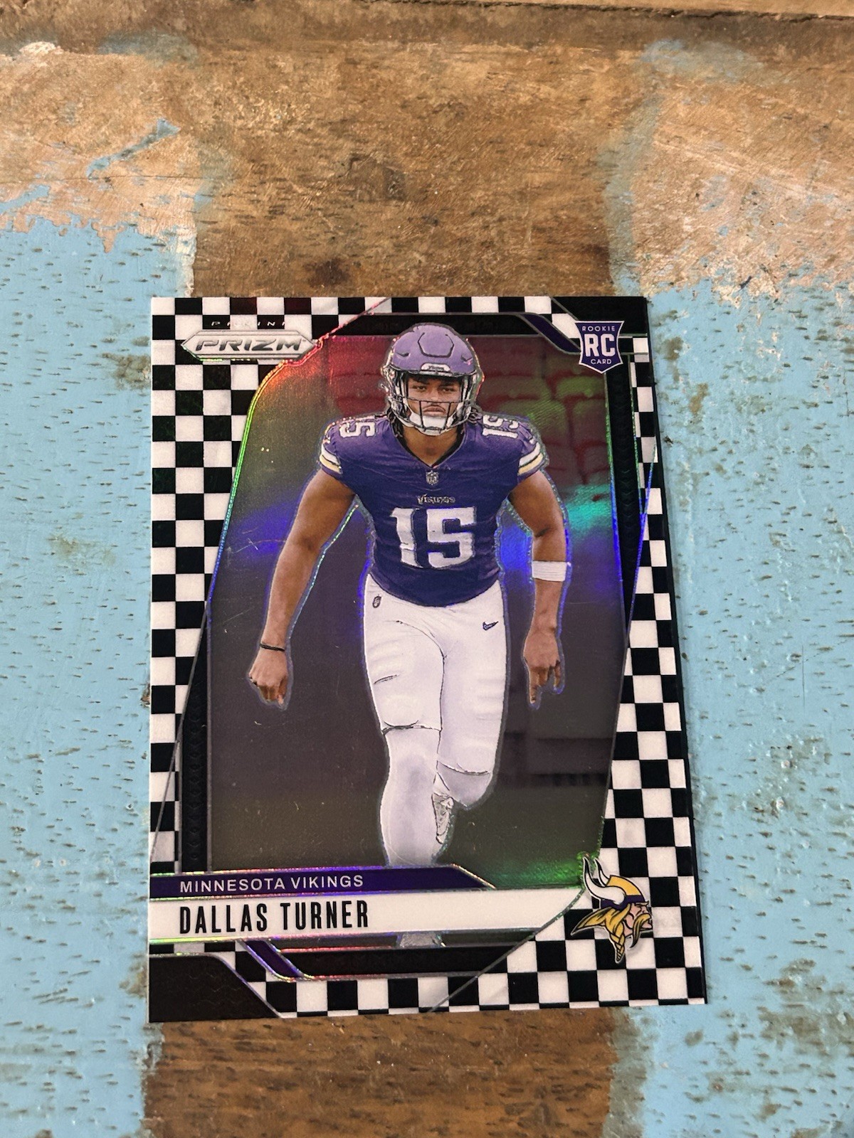 2024 Panini Prizm - Rookies Dallas Turner #324 Black & White Checker Prizm (RC)