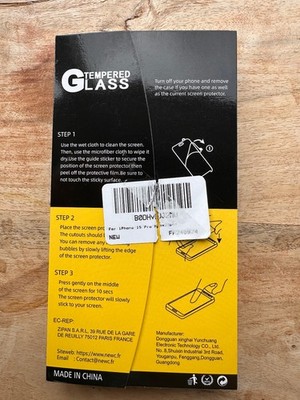 Premium Tempered Glass Screen Protector IPHONE 15 PRO MAX